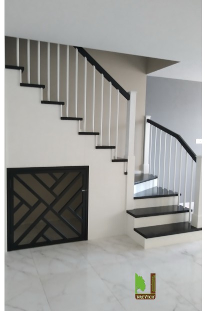 Original stairs with a place for a dog